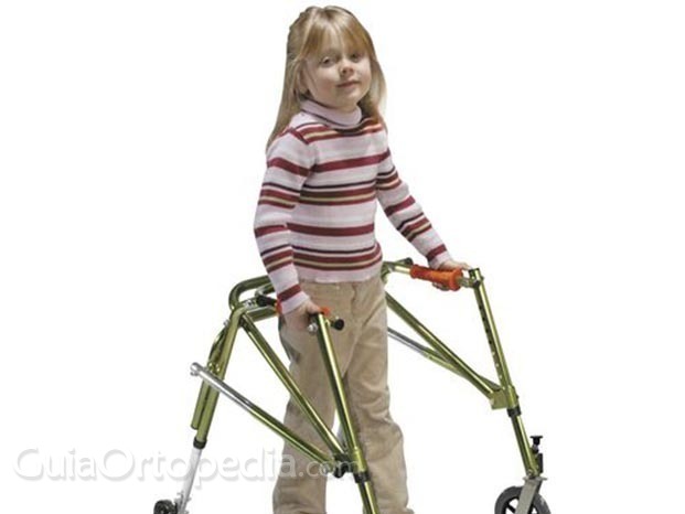 Andador con ruedas pediatrico, regulable en altura y plegable NIMBO